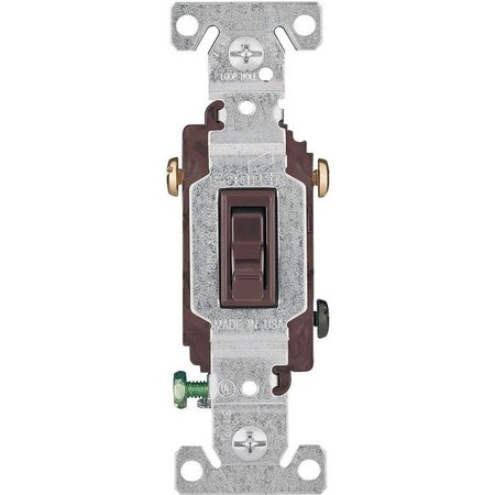 EATON WIRING DEVICES Toggle Switch, 15 A, 120 V, Polycarbonate Housing Material, Brown 1303-7B